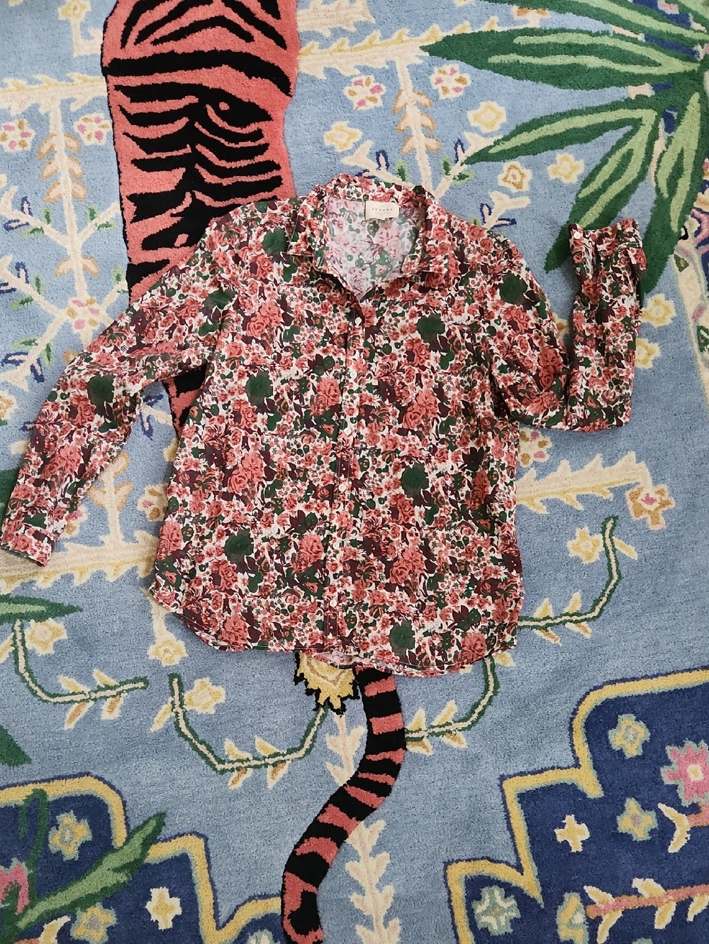 Sezane Sz 42 (US 10) Petite Fleurs / Mini Fleurs Pierro Shirt
